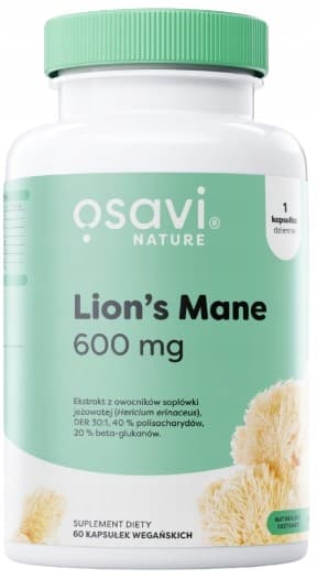 OSAVI LEJONHÅRD 600 mg Lejonhårsextrakt 120 kapslar