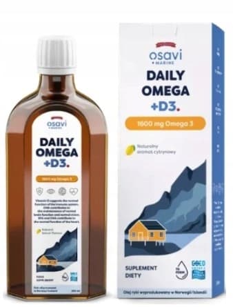 OSAVI Daglig Omega Vitamin D3 1600 mg Omega 3 Citronolja 250 ml