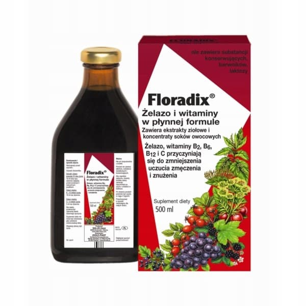 Floradix flydende jern- og vitamintonic 500 ml