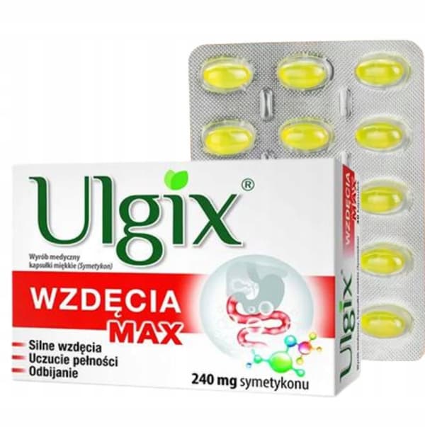 Ulgix Bloating MAX 240 mg simetikon 30 kapslar