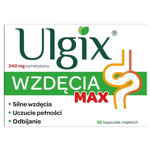 Ulgix Bloating MAX 240 mg simetikon 30 kapslar