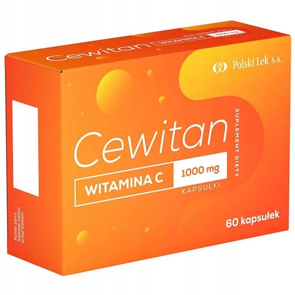 CEWITAN C-VITAMIN 1000 mg immunitet Polsk medicin 60 kapslar