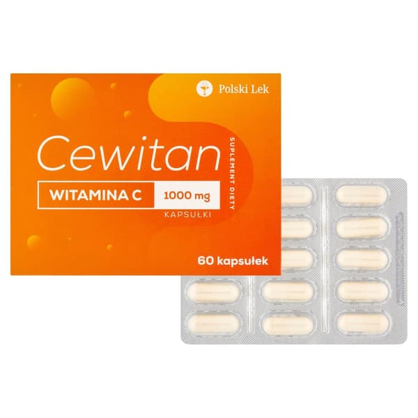 CEWITAN C-VITAMIN 1000 mg immunitet Polsk medicin 60 kapslar