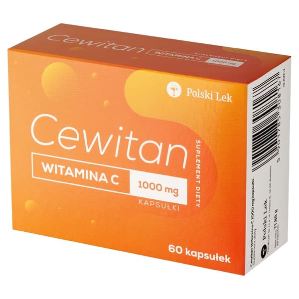 CEWITAN C-VITAMIN 1000 mg immunitet Polsk medicin 60 kapslar