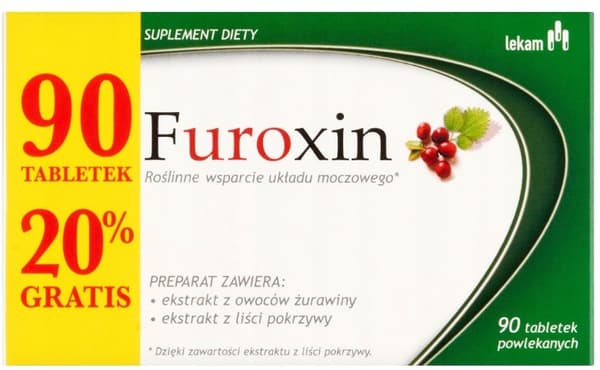FUROXIN urinvägsmedicin Tranbär Lekam 90 tabletter