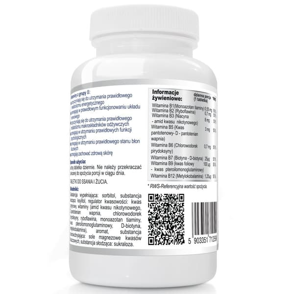 Wish Vitamin B-komplex Junior 120 sugtabletter