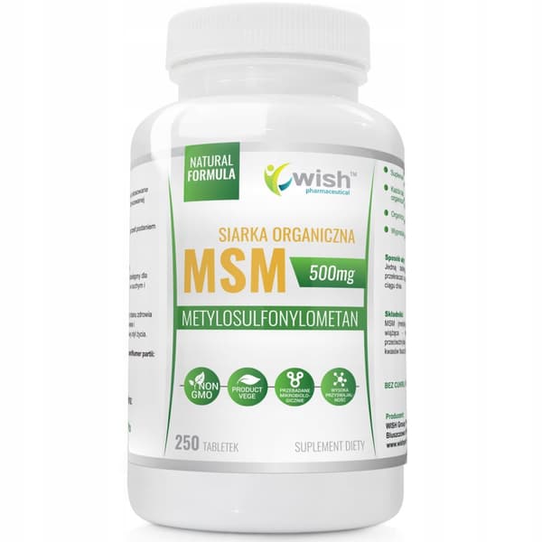 Wish MSM ORGANISK SVAVEL 500 mg 250 tabletter
