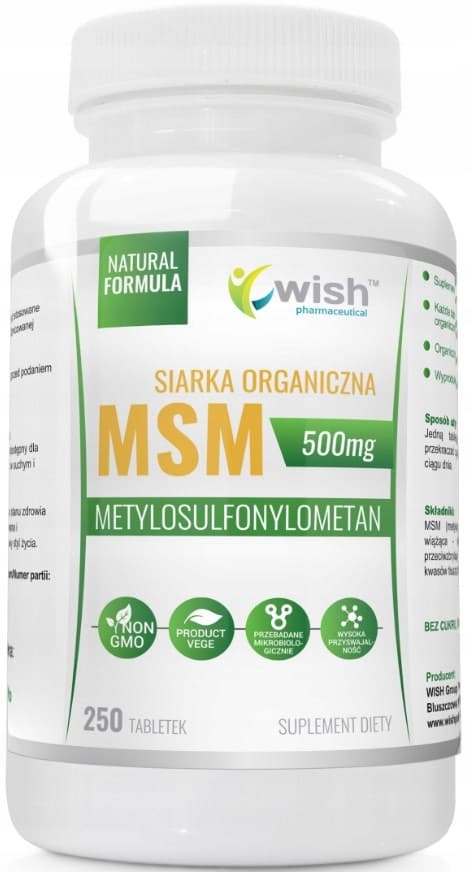Wish MSM ORGANISK SVAVEL 500 mg 250 tabletter