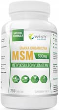 Miniatyrbild 1 av 3: Wish MSM ORGANISK SVAVEL 500 mg 250 tabletter