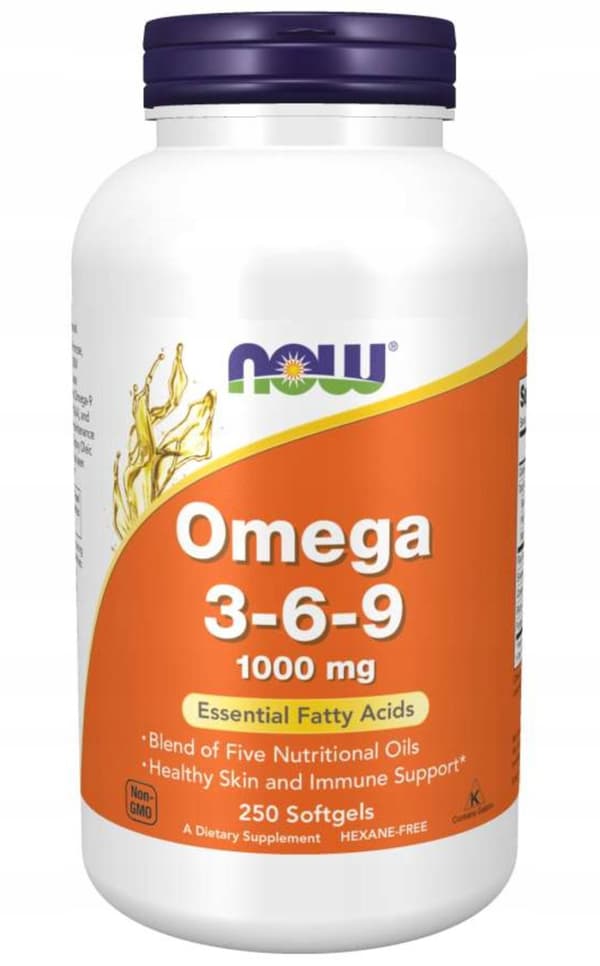 NOW FOODS Omega 3-6-9 1000 mg HJÄRTIMMUNITET 250 kapslar