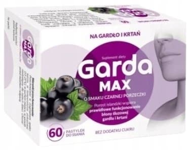 GARDA MAX halstabletter larynx svartvinbärssmak 60 tabletter