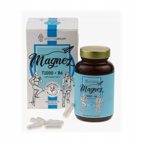 Pharmaverum Magnesium T1000+B6 vitamin B6 60 kapslar
