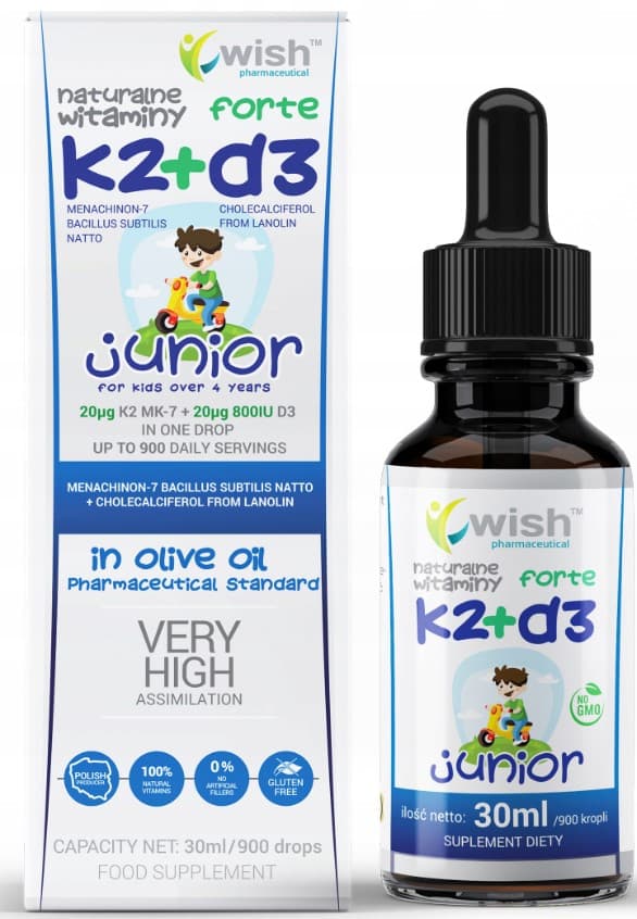 Vitamin K2 MK-7 20mcg + D3 20mcg 800IU Juniordroppar 30ml