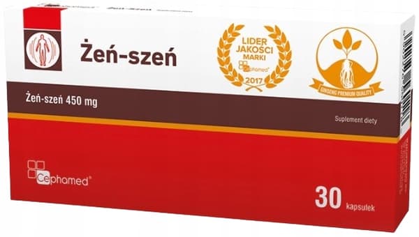 GINSENG-koncentration trötthetsvitamin BACDE Cephamed 30 kapslar
