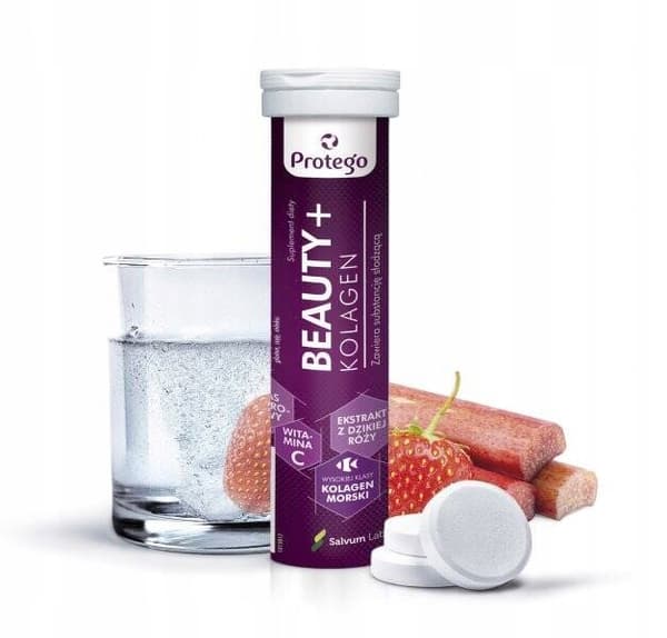 PROTEGO BEAUTY+ kollagen hyaluronsyra vitamin C 20 brustabletter