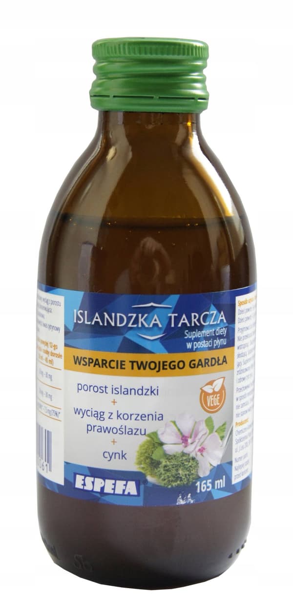 ISLANDSK SKÖLD stödjer struphuvudet, halsen, stämbanden, flytande 165 ml