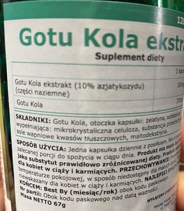 SWANSON Gotu Kola 435 mg MINNESTRESS 60 kapslar