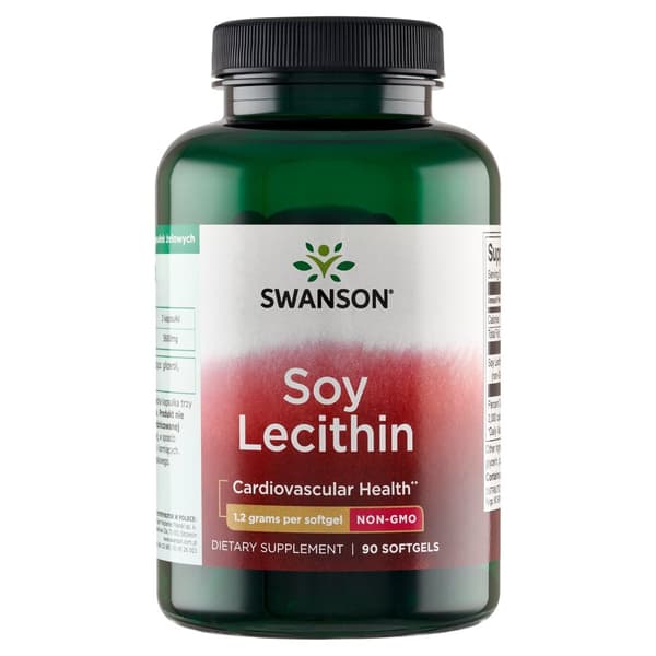 SWANSON LECITINHJÄRNA Icke-GMO MINNE 1200 mg 90 kapslar
