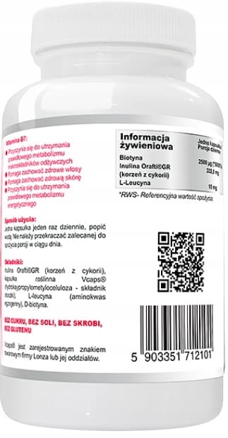 WISH Vitamin B7 (H) 2500uq BIOTIN hud hår negle 60 kapsler.