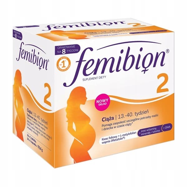 Femibion 2 graviditets folsyravitaminer från vecka 13 NATAL PLUS 56+56