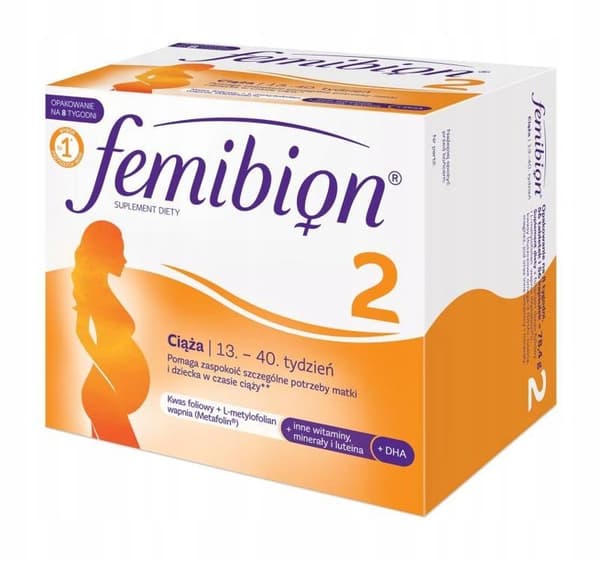 Femibion 2 graviditets folsyravitaminer från vecka 13 NATAL PLUS 56+56