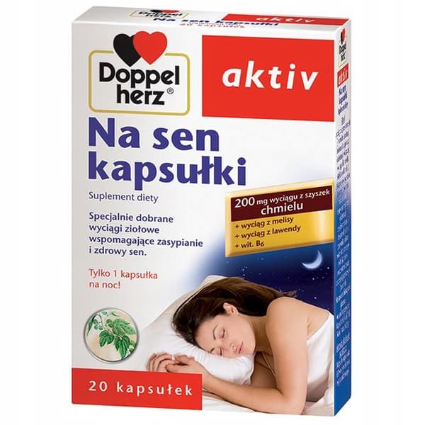 Doppelherz aktiv För sömn Humlekottar citronmeliss 20 kapslar