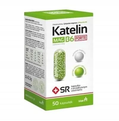 Katelin MAG B6 FORTE Magnesium Kalium Vitamin B 50 kapsler