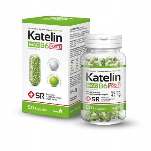 Katelin MAG B6 FORTE Magnesium Kalium Vitamin B 50 kapsler