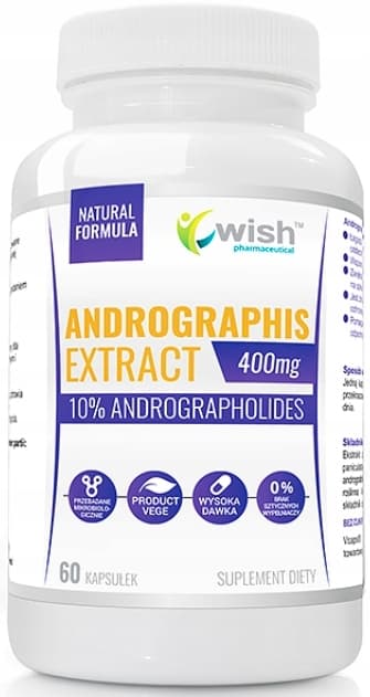 WISH Andrographis-extrakt 400 mg immunitet 60 kapslar