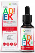 Miniatyrbild 1 av 4: WISH ADEK FORTE vitamin A D3 EK droppar 30 ml