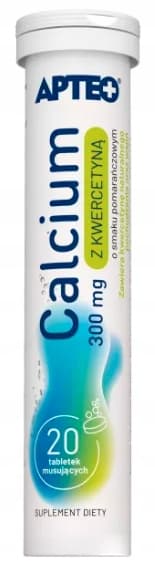 KALCIUM MED QUERCETIN kalcium Apteo 20 tabletter. mus.