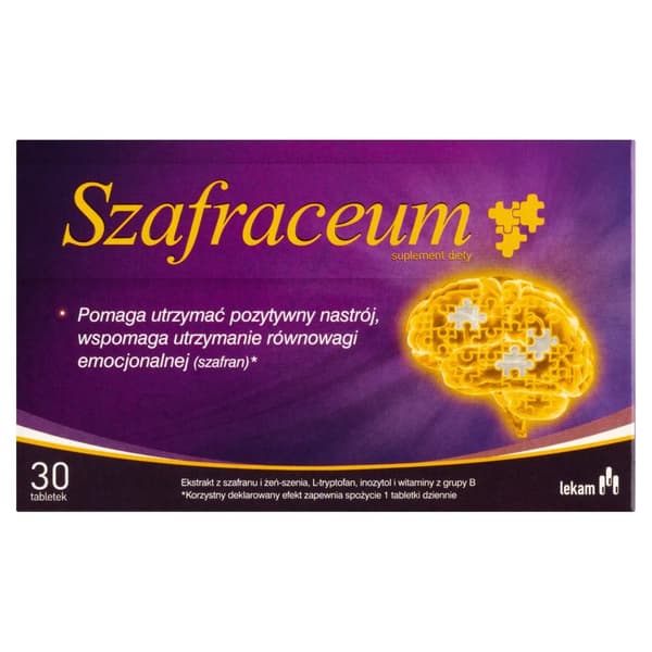 Szafraceum vitamin B saffran ginseng 30 tab.