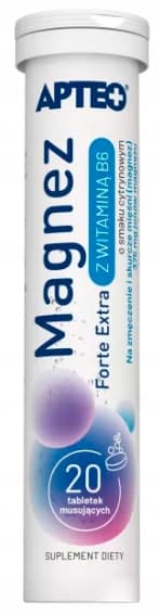 MAGNESIUM FORTE med vitamin B Apteo 20 tabletter mousse