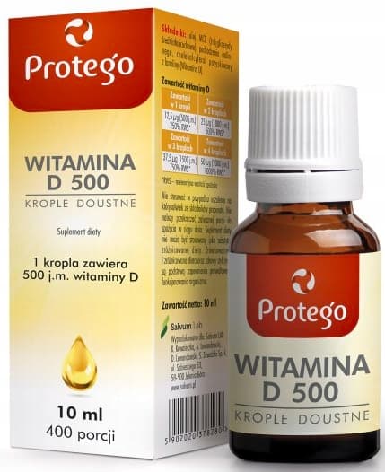 PROTEGO Vitamin D 500 droppar 10 ml