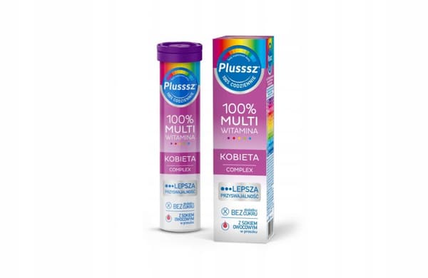Plusssz 100% multivitaminkompleks til kvinder 20 tabletter.