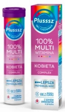 Plusssz 100% multivitaminkompleks til kvinder 20 tabletter.