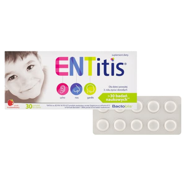 ENTitis jordgubbssmak 30 sugtabletter