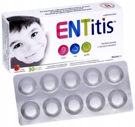 ENTitis jordgubbssmak 30 sugtabletter