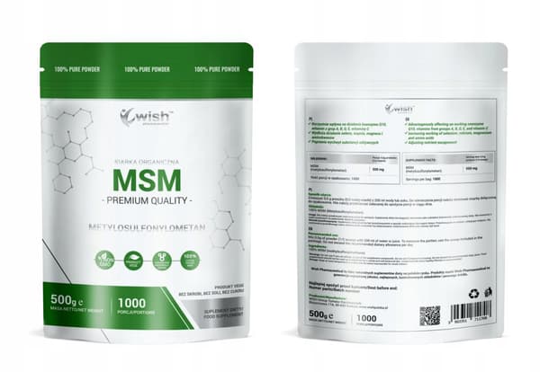 WISH MSM Organiskt svavelpulver 500g