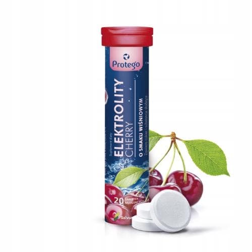 Protego Elektrolyter Körsbärsvitamin C 20 tabletter.