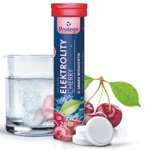 Protego Elektrolyter Körsbärsvitamin C 20 tabletter.