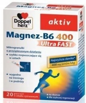 DOPPELHERZ AKTIV Magnesium-B6 Ultra FAST 20 dospåsar