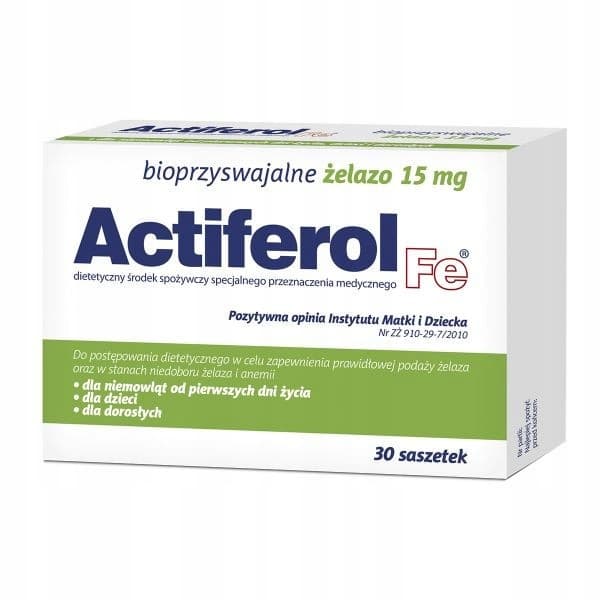 Actiferol Fe 15 mg biotilgængeligt jern 30 breve