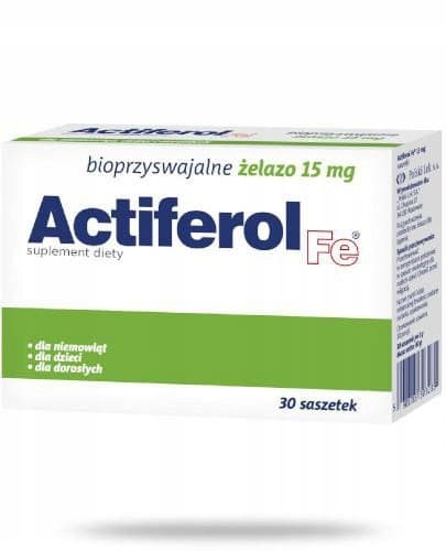 Actiferol Fe 15 mg biotilgængeligt jern 30 breve