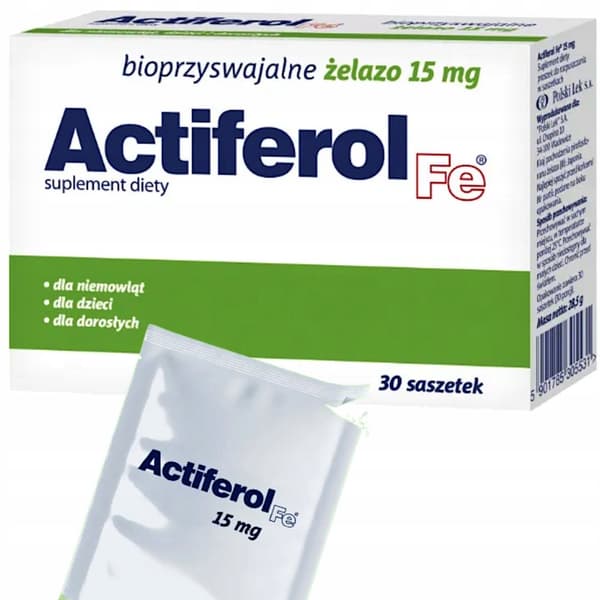 Actiferol Fe 15 mg biotilgængeligt jern 30 breve