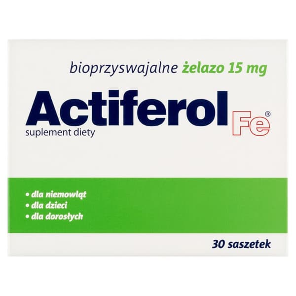 Actiferol Fe 15 mg biotilgængeligt jern 30 breve