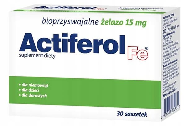 Actiferol Fe 15 mg biotilgængeligt jern 30 breve