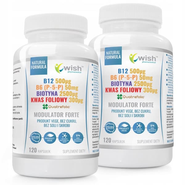 WISH Modulator forte vitamin B12 B6 biotin x120