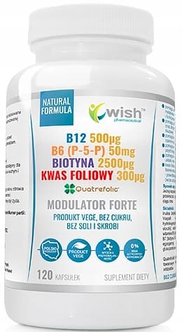 WISH Modulator forte vitamin B12 B6 biotin x120
