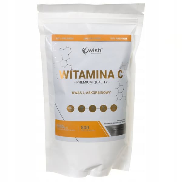 WISH C-vitaminpulver, L-askorbinsyra 500 g